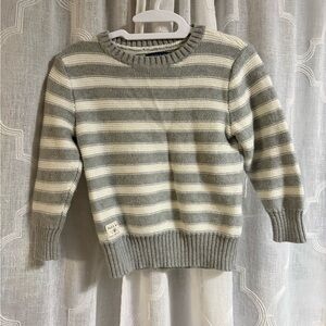 Girls Boys RALPH LAUREN Polo Grey White Pullover Cable Knit Sweater Size 2T